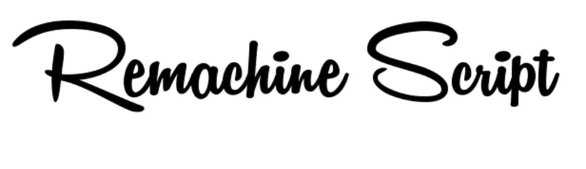  Remachine Tattoo Script Font